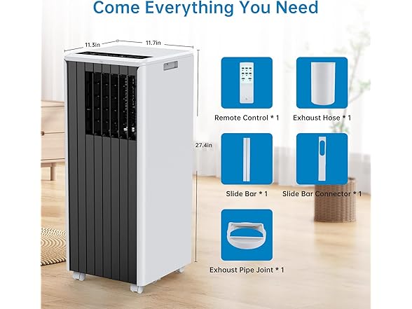 Adoolla 8000 BTU Portable 3-in-1 Air Conditioner