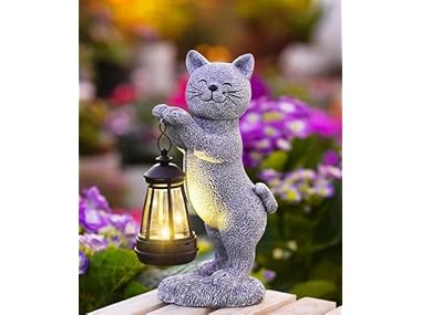 $21.99, Was $43.98, 50% Off! Cat Outdoor Garden Statue Décor dealfomo