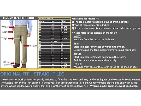 Dickies Men (50W x 30L) Original 874 Work Pant