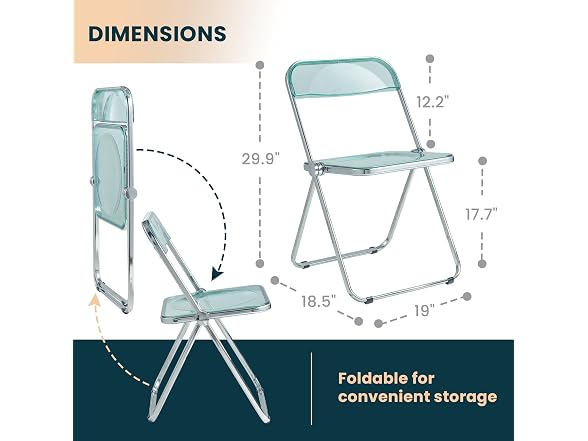 LF19PU Lawrence Acrylic Folding Chair with Metal Frame, Magenta