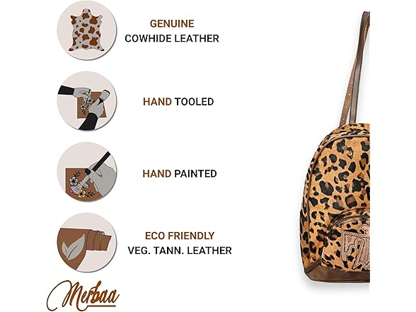 Merbaa Handmade Cowhide Leather Backpack