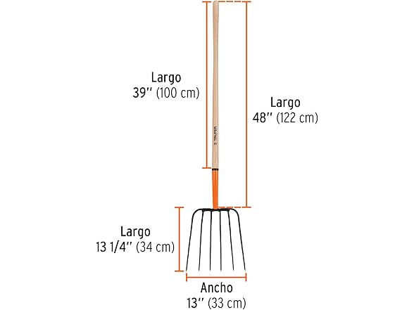 TRUPER BPJ-6 6-Tine Manure Fork 13"
