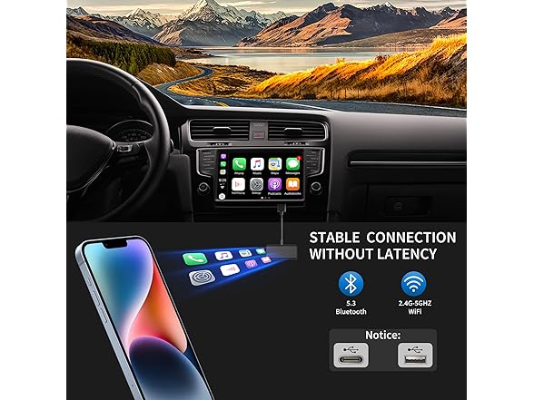HRpart Mini Wireless CarPlay Adapter