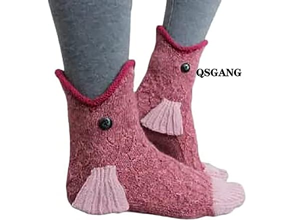Linzhouzhiguang Unisex Knit Novelty Shark Socks