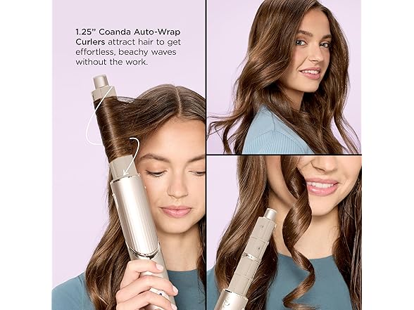 Shark FlexStyle Air Styling & Drying System, Powerful Hair Blow Dryer & Multi-Styler with Auto-Wrap Curlers, Curl-Defining Diffuser, Oval Brush, & Concentrator Attachment, Stone, HD435 (Open Box)