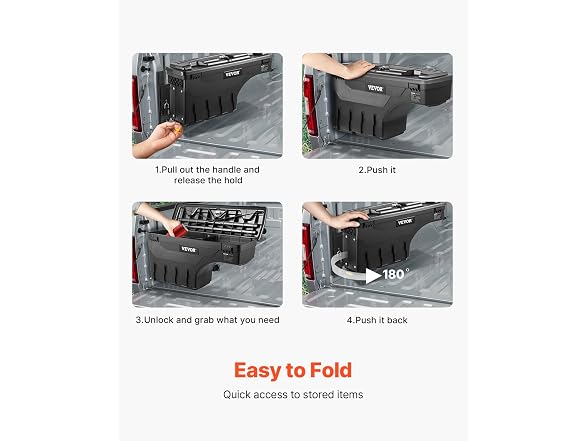 Truck Bed Storage Box, Lockable Lid 2019-2021