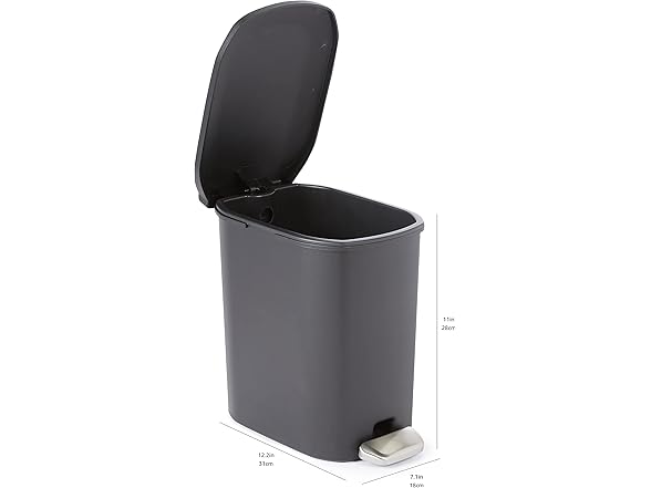 Amazon Basics Compact Plastic Bathroom Trash