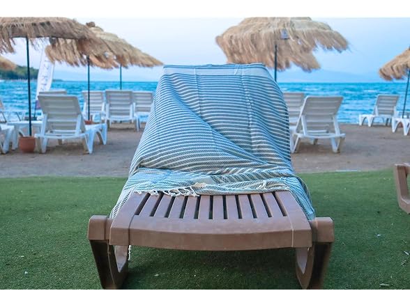 Peshtemal Beach Towel with Travel Bag Cotton