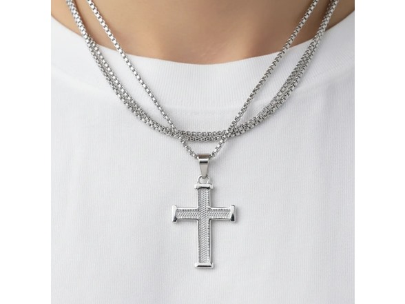 Polished Cross Pendant Necklace