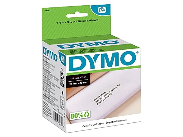 DYMO Authentic LW White Mailing Address Labels, For La