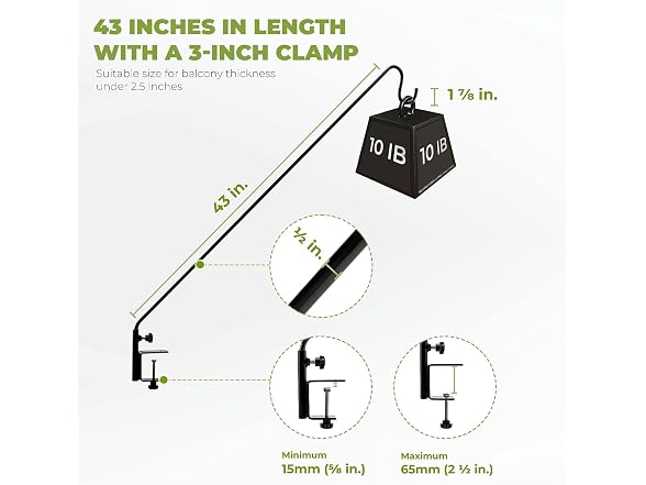 Idzo Deck Hook for Bird Feeder