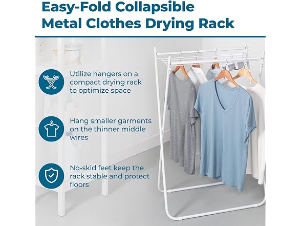 Honey-Can-Do Easy-Fold Collapsible Clothes Drying Rack