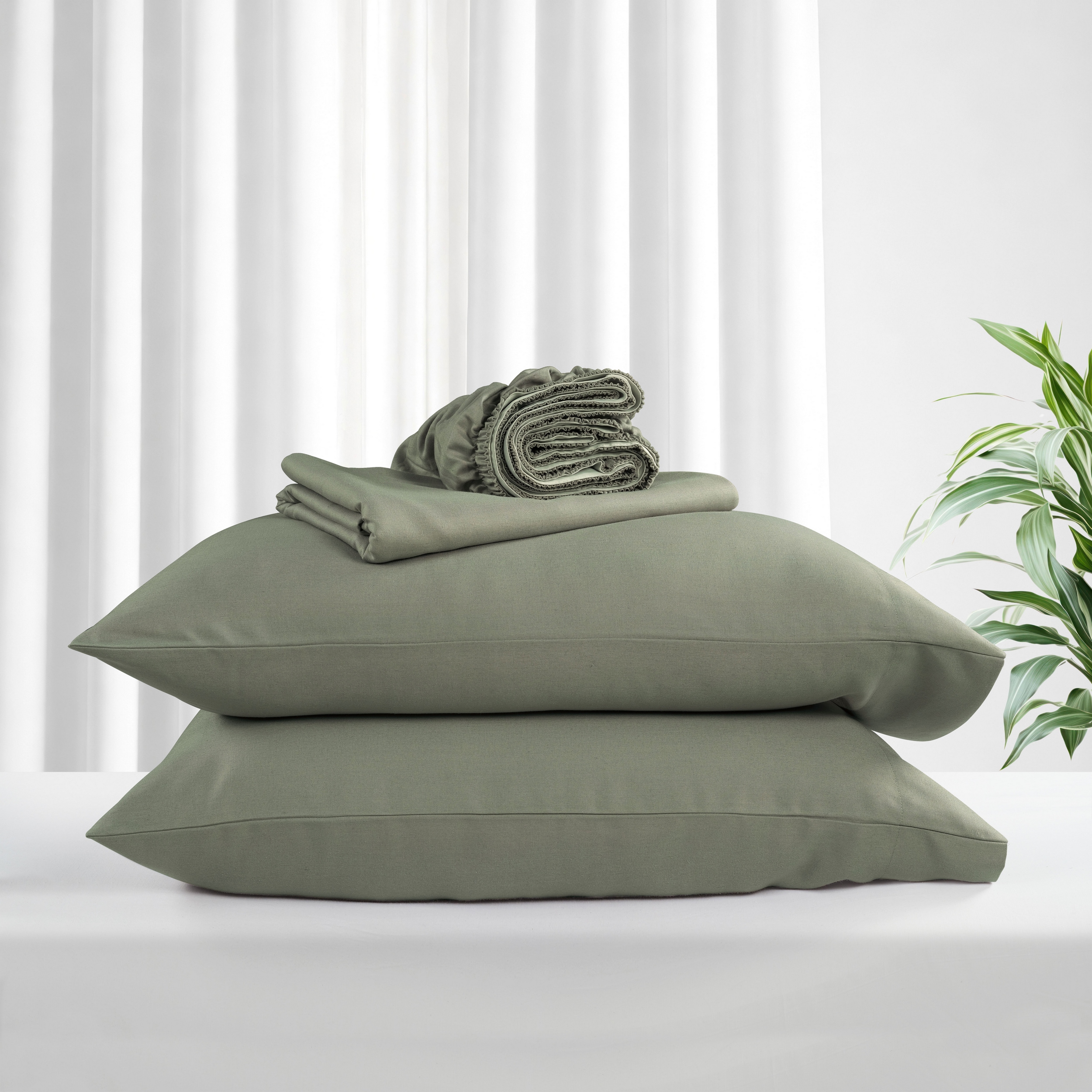Kathy Ireland Lyocell & Linen Cotton 4PC Sheet Set - Gallery 35