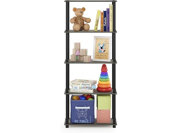 Furinno Turn-S-Tube 5-Tier Shelf Oak