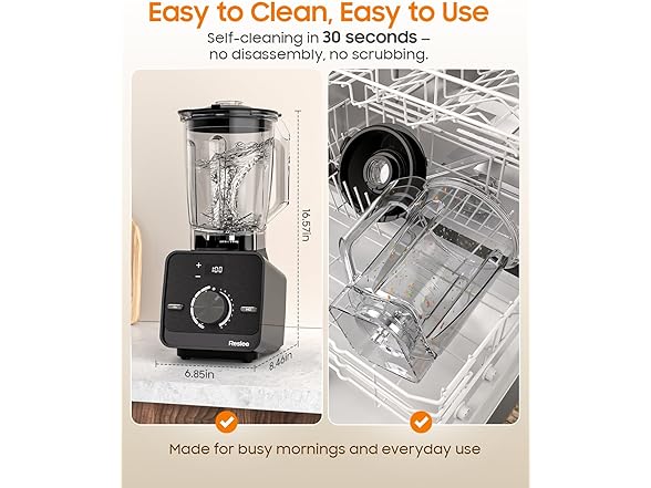 Reslee Professional Countertop Smoothie Blender