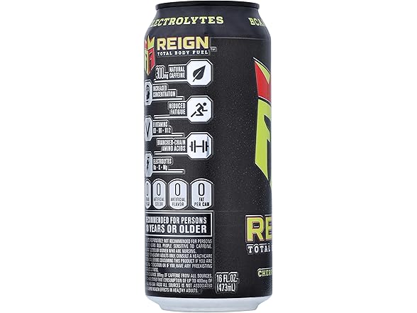 1CT Reign, Energy Drink Cherry Limeade, 16 Ounce