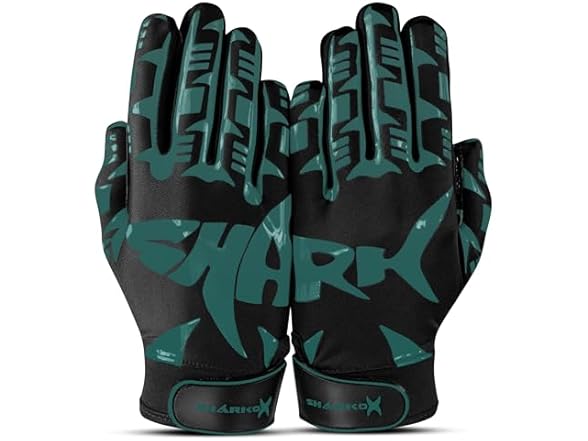 SHARKOX Non-Slip Tacky Football Gloves