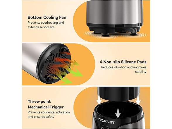 TECKNET BC1918625080009 Bullet Blender for Smoothies