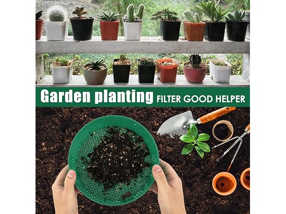 Pineeseatile GAR-32 (2 Pack) Garden Soil Sieve Sifter