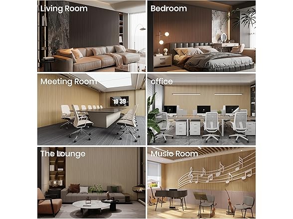 ROOMTEC ROOMTEC 2 Pack Acoustic Solid Wood Wall