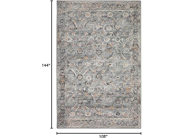 Dalyn Rugs Jericho JC4 Silver 9' x 12' Rectangle