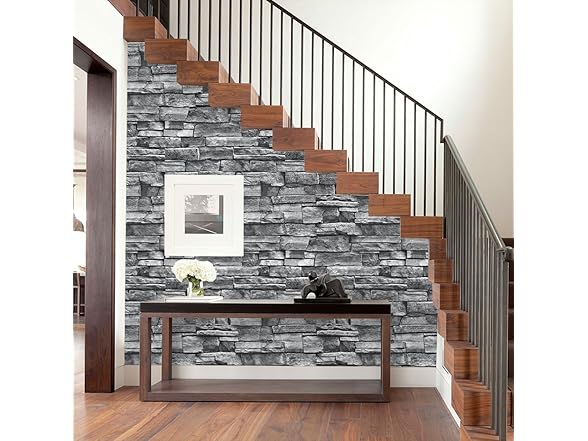 Nukofal Nukofal Grey Brick Wallpaper Peel and S