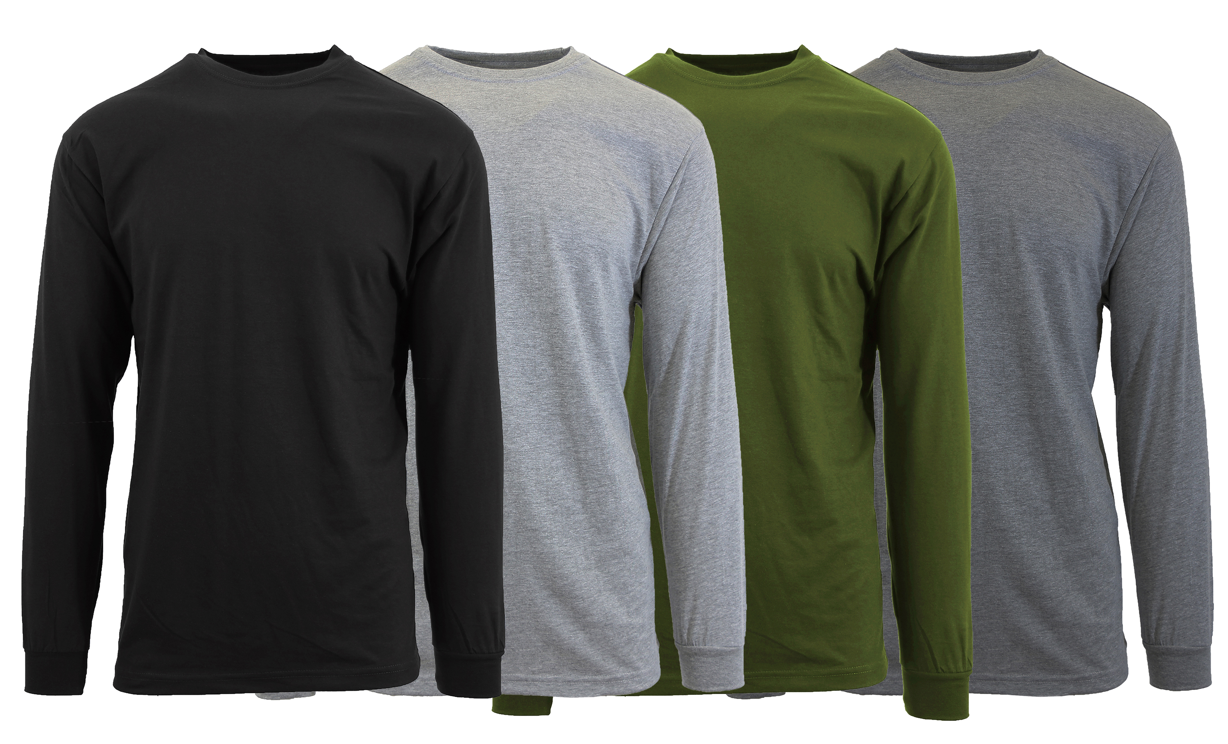 4Pk Mens L/S Crew Neck Classic Shirt - Gallery 11