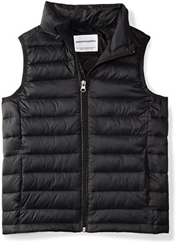 Amazon Essentials Toddler Boys' Lightweight Water-Resistant Packable Hooded Puffer Vest