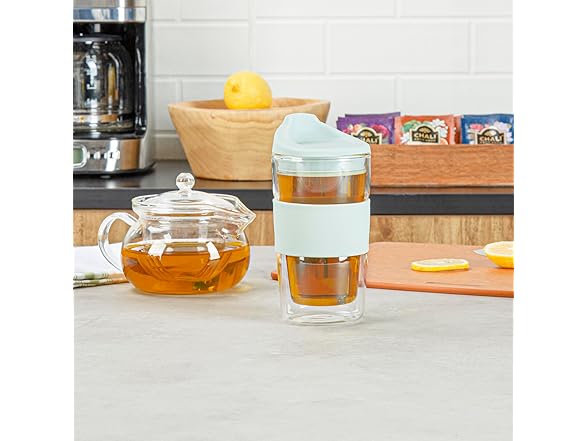 Restaurantware Glass Travel Mug 1 Count 12 Ounce 
