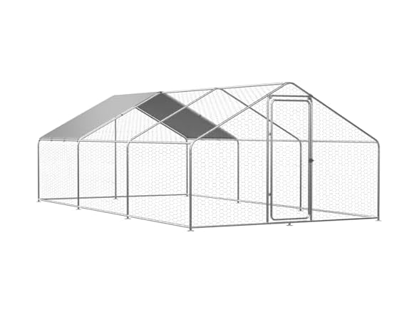 ROOMTEC Chicken Coop Large Metal Chicken Run