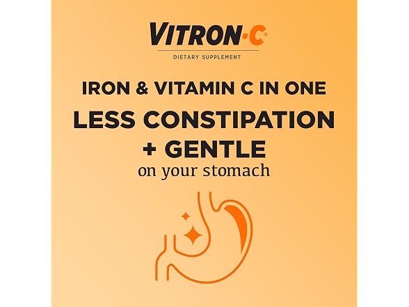 VitronC Iron Supplement Vitamin C 60ct
