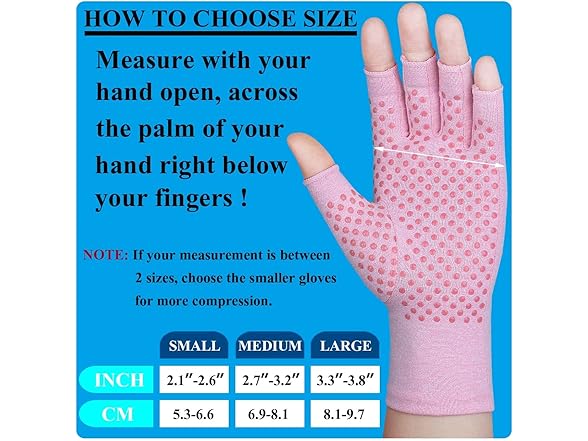 2 Pairs Arthritis Gloves for Pain Relief Med