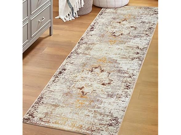 Superior Vintage Medallion Washable Rug Dove Collection