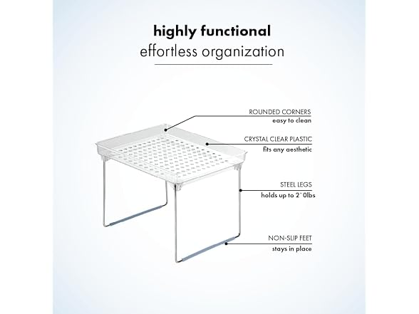 madesmart Stacking Shelf, Blue