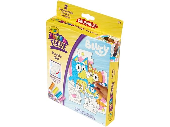 Crayola Color & Erase Bluey Puzzle Set