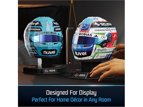 4D Build, Mercedes-AMG F1 Helmet Set 3D Model Kit