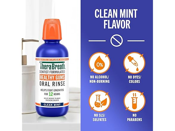 Therabreath Healthy Gums Mint Rinse 16oz