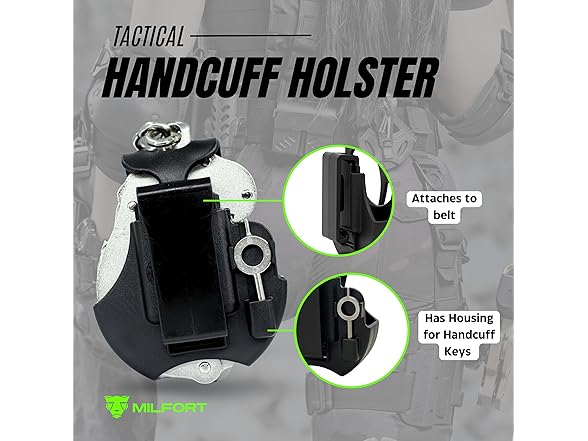 Tactical Handcuff Holder with Key Slot