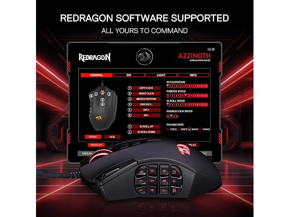 Redragon M921 Wired RGB MMO Gaming Mouse
