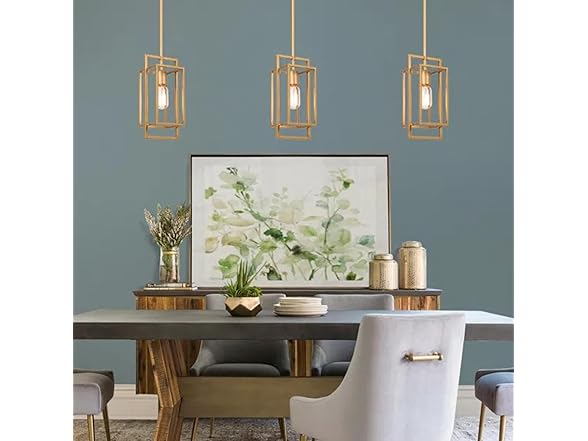 KSANA Antique Gold Pendant Lighting, Modern Golden