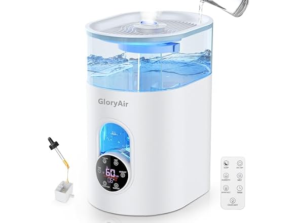 GloryAir 6L Warm & Cool Mist Humidifier, White