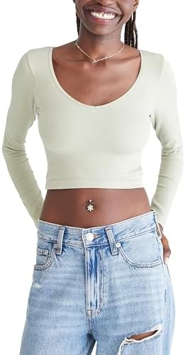 Aeropostale Seamless Wear 3-way V-neck Tiny Top - Gallery 14