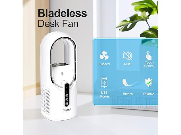 11.8 Portable Bladeless Desktop Fan