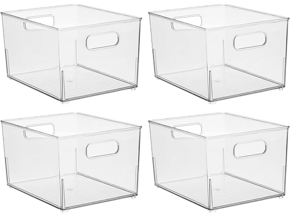 iDesign Stackable Plastic Bathroom Storage Handles-4Pk