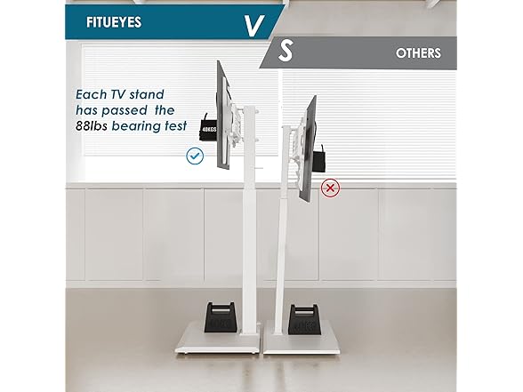 FITUEYES Iron Base Floor TV Stand | 32-65"