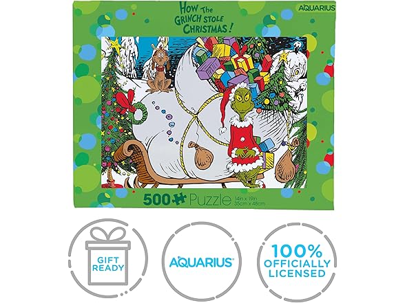 AQUARIUS Grinch Puzzle (500 Piece Jigsaw Puzzle)