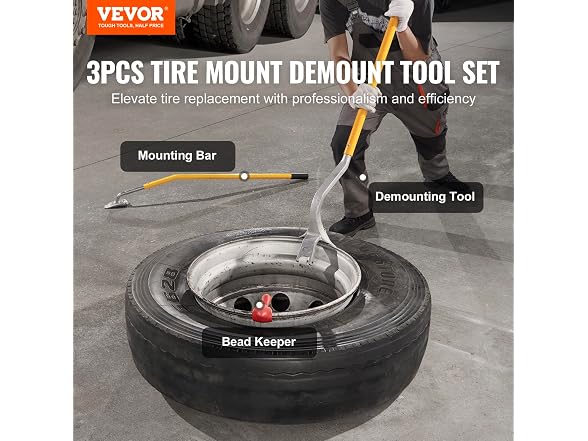 Steel Tire Mount Demount Tool 22.5" to 24.5"