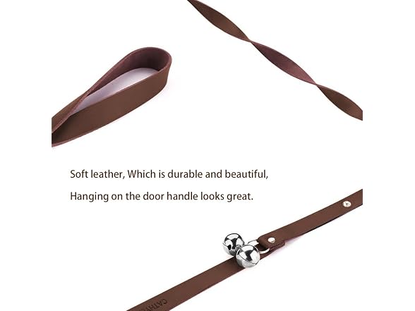 Leather Dog Doorbells to Go Outside