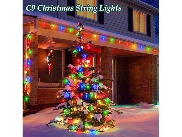 C9 LED Christmas Lights, 67FT 100 Bulbs