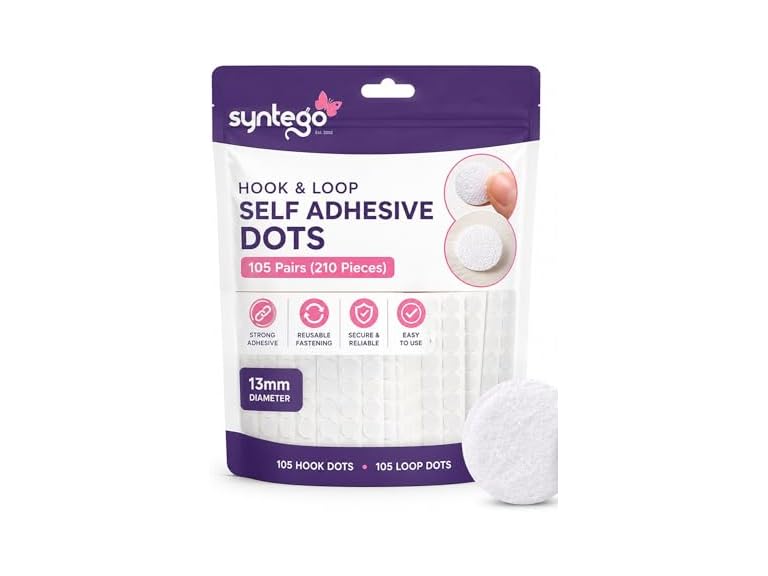 Syntego 210 x 13mm / 0.51" White Hook Fasteners